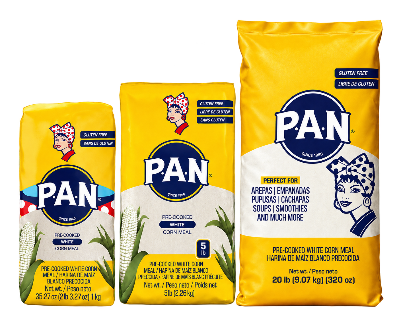 P.A.N. pre-cooked white corn meal